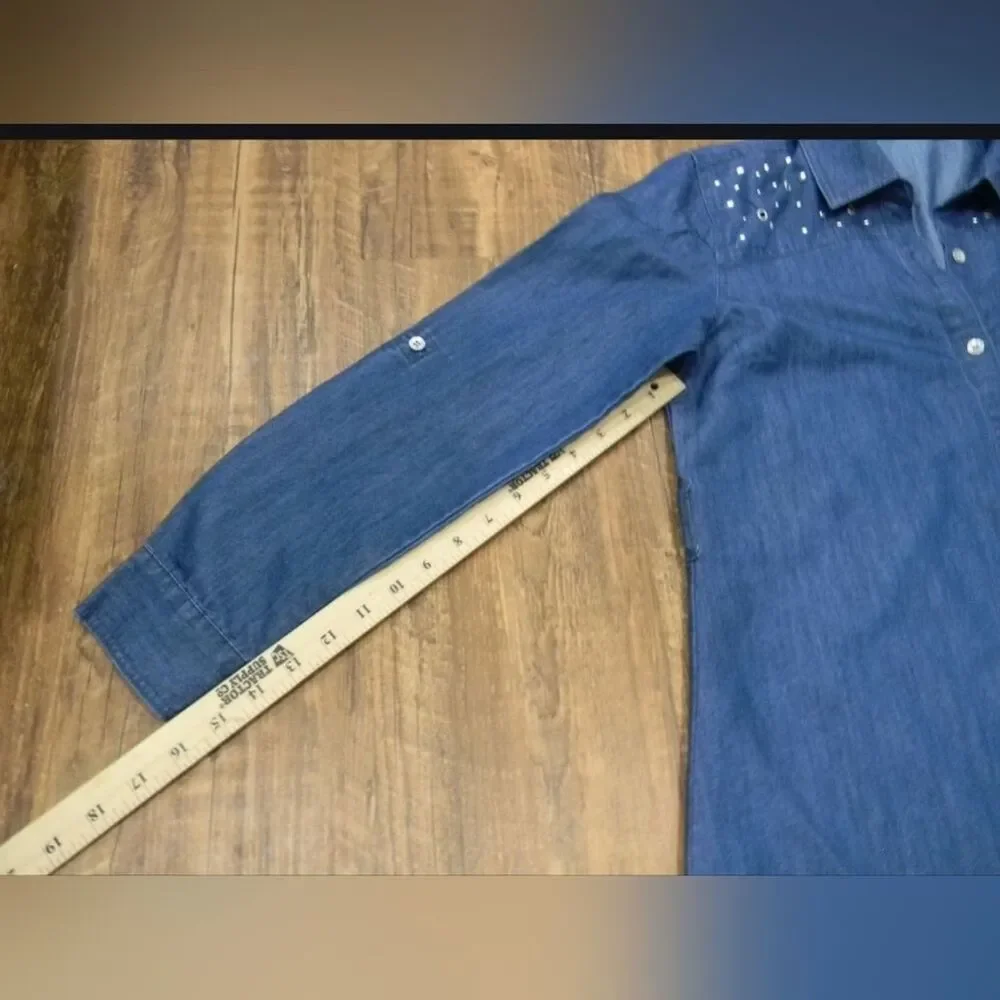 Womens Long Sleeve Denim Dress